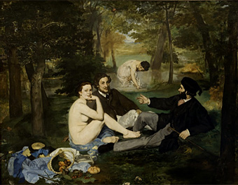 マネの 「草上の昼食」（1863年）