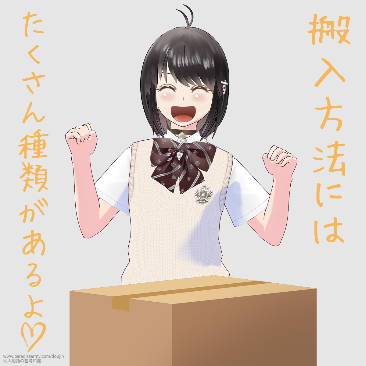 搬入方法には たくさん種類があるよ (同人する子)